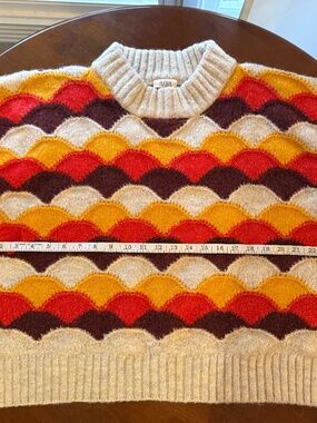ANA - FALL LONG SLEEVE SWEATER- CROP- SIZE XXL- MULTI COLOR